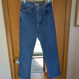 Levi's Ribcage Straight Ankle Blue Jeans